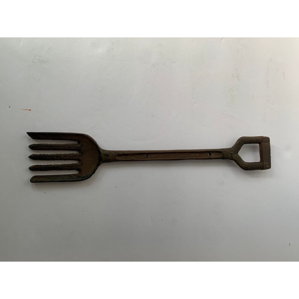 Vintage Cast Iron Fork Wall Hanging Decor for Kitchen Dining - 10.25” x 1 7/8”